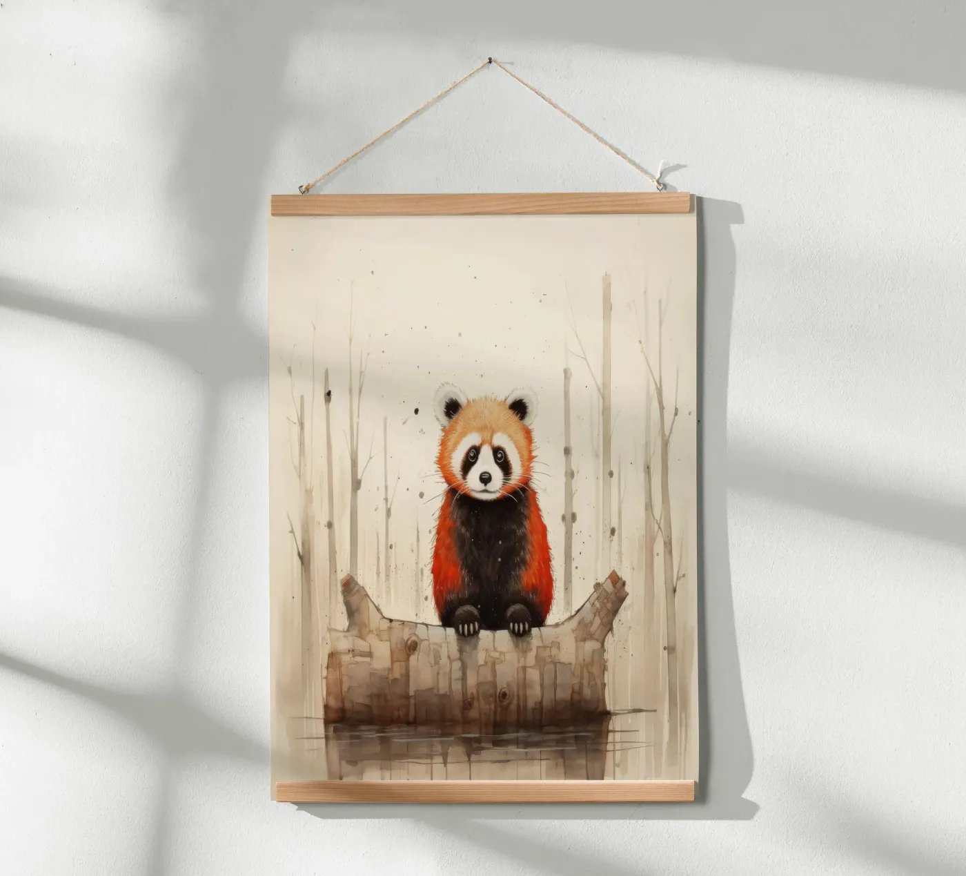 Minimal Red Panda poster da Minimal Animal Art