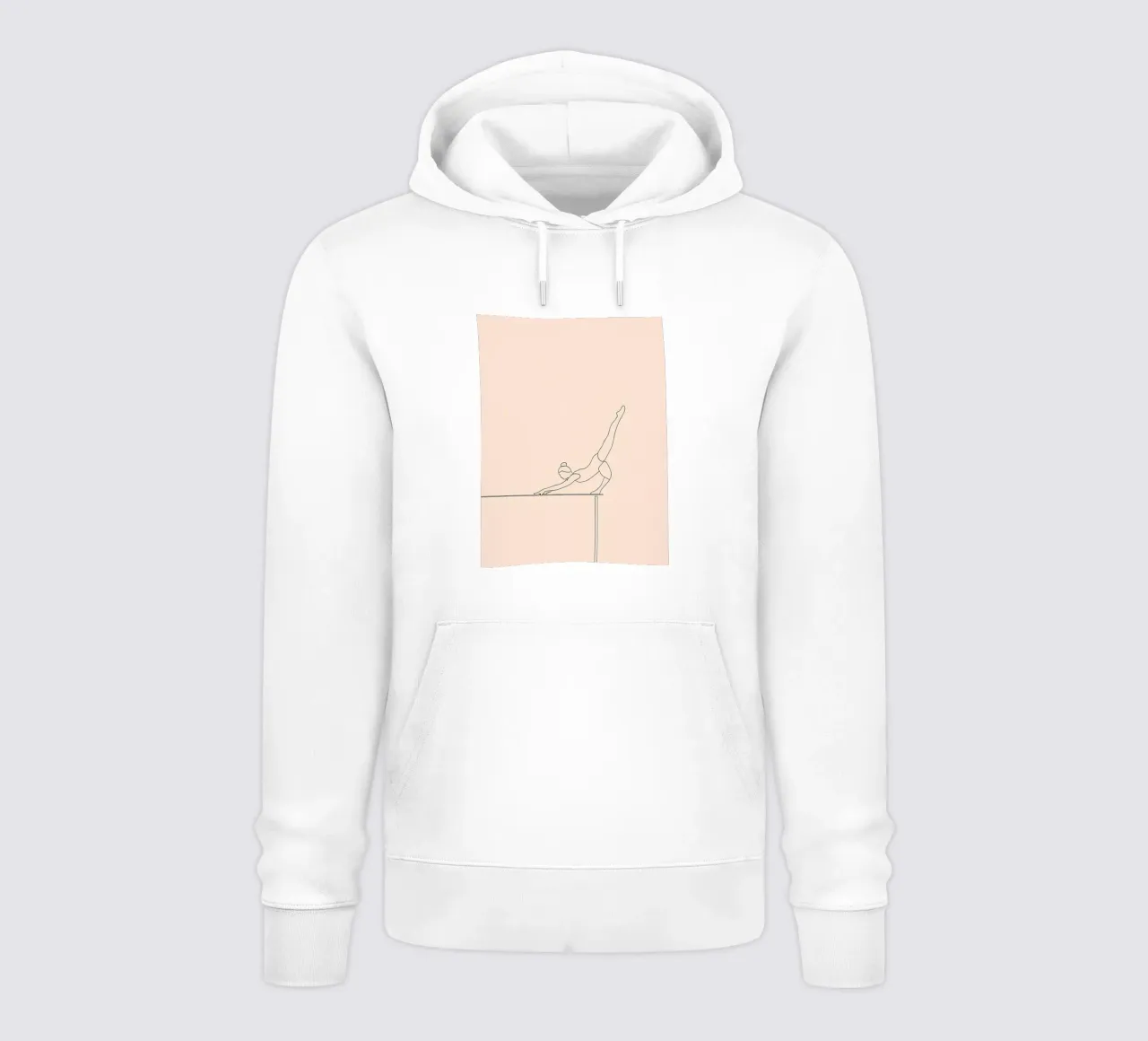 Ginnasta in equilibrio Line Art minimalista felpa con cappuccio da Viv Line Art