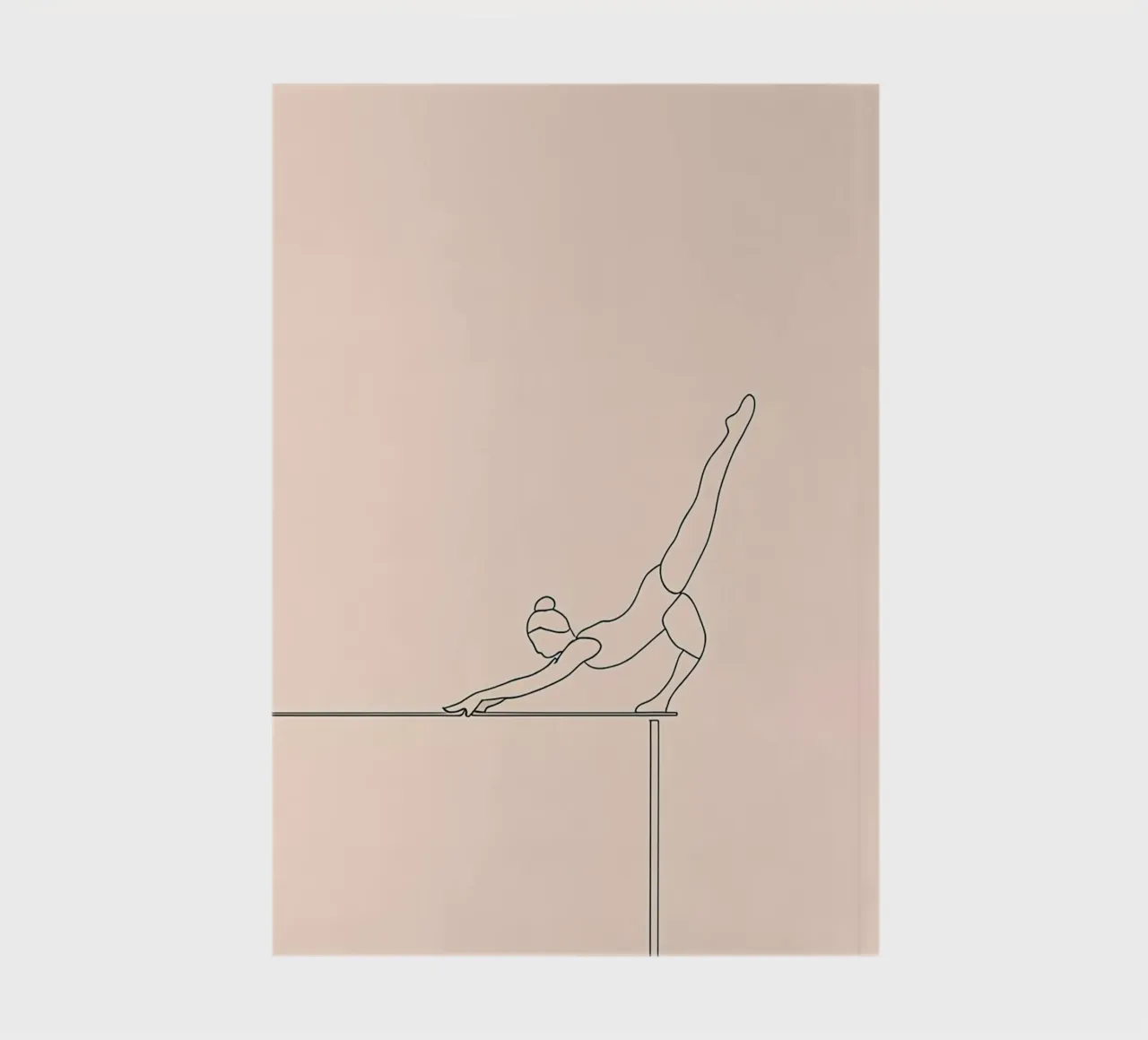 Gymnaste équilibrant Minimalist Line Art carnet de notes de Viv Line Art