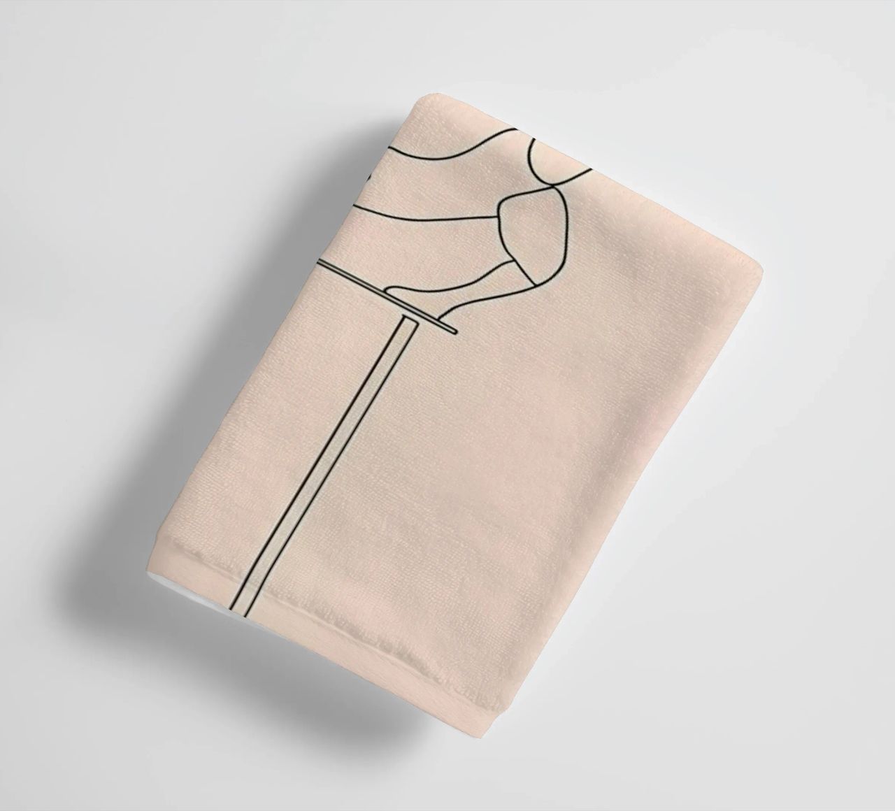 Gymnast Balancing Minimalist Line Art towel by Viv Line Art