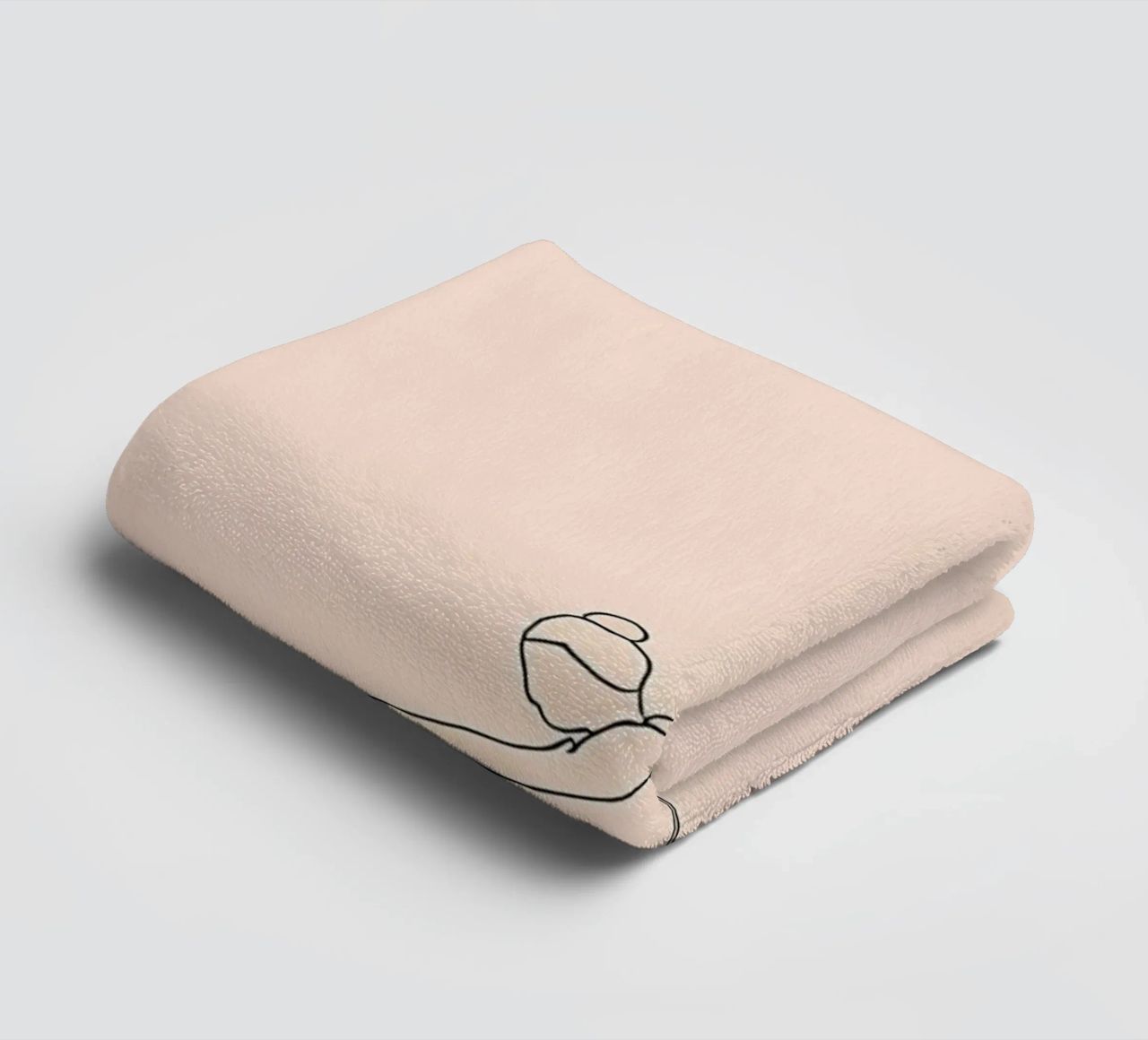 Gymnast Balancing Minimalist Line Art towel by Viv Line Art