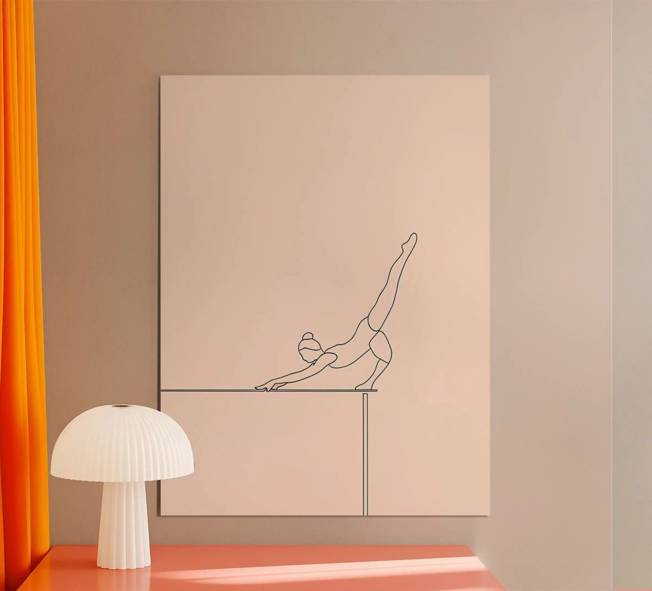 Gymnast Balancing Minimalist Line Art poster by Viv Line Art