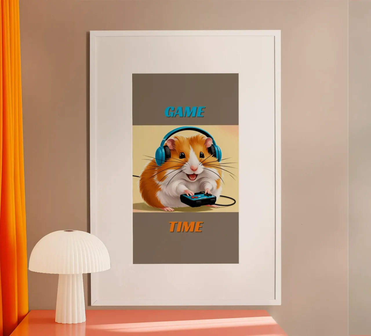 GAME-TIME poster con telaio in alluminio da AESTHETIC VIBES by Isabel