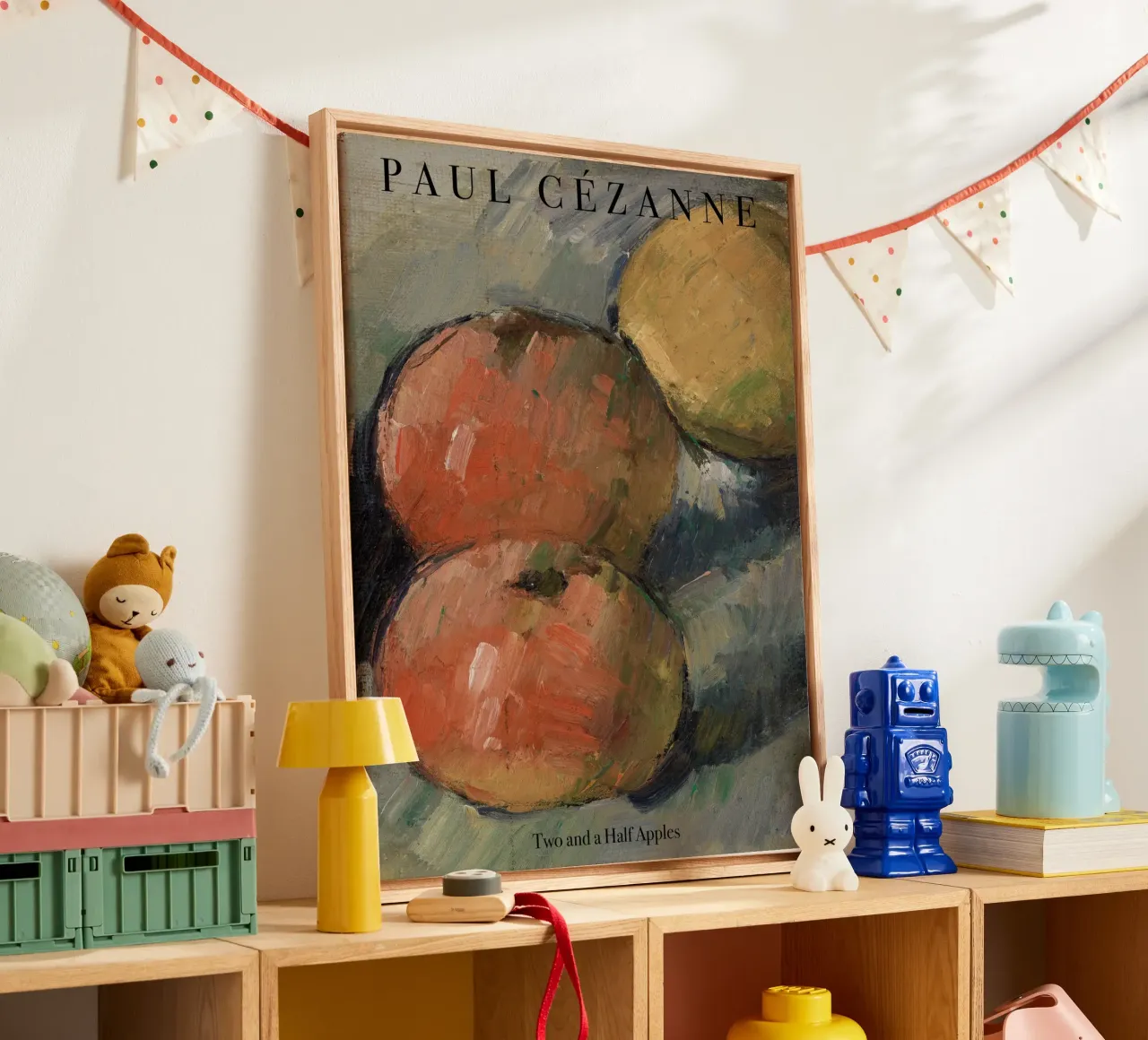Paul Cezanne, Two and a Half Apples, Classic Art canvas with Floater frame by Peaches Art Prints