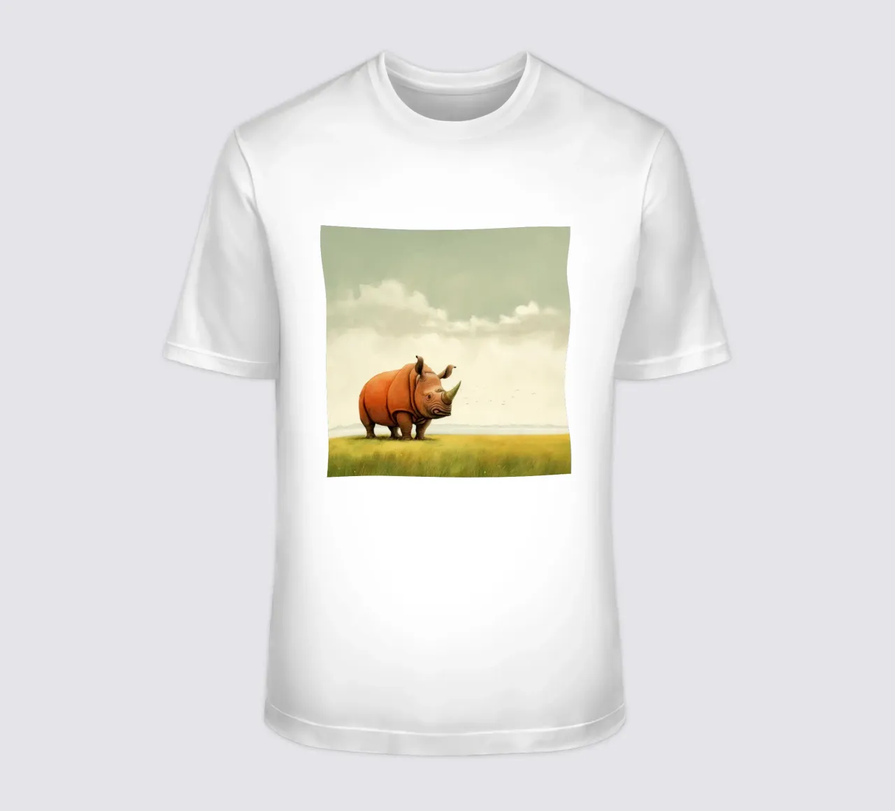 Minimal Rhino 2 t-shirt da Minimal Animal Art