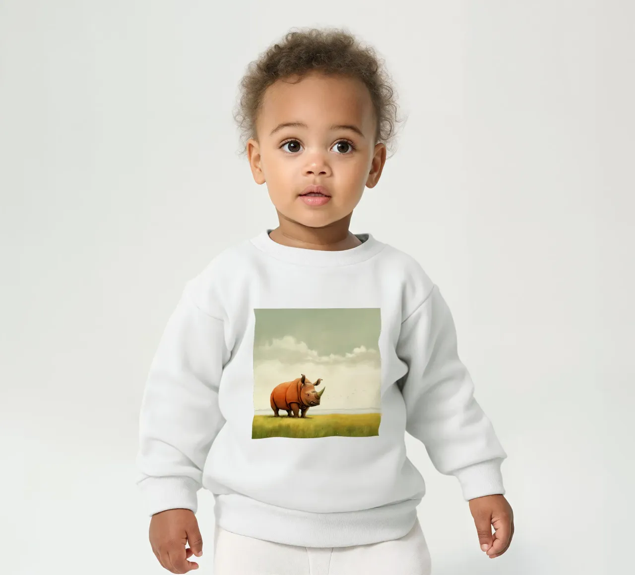 Minimal Rhino 2 felpa neonato da Minimal Animal Art