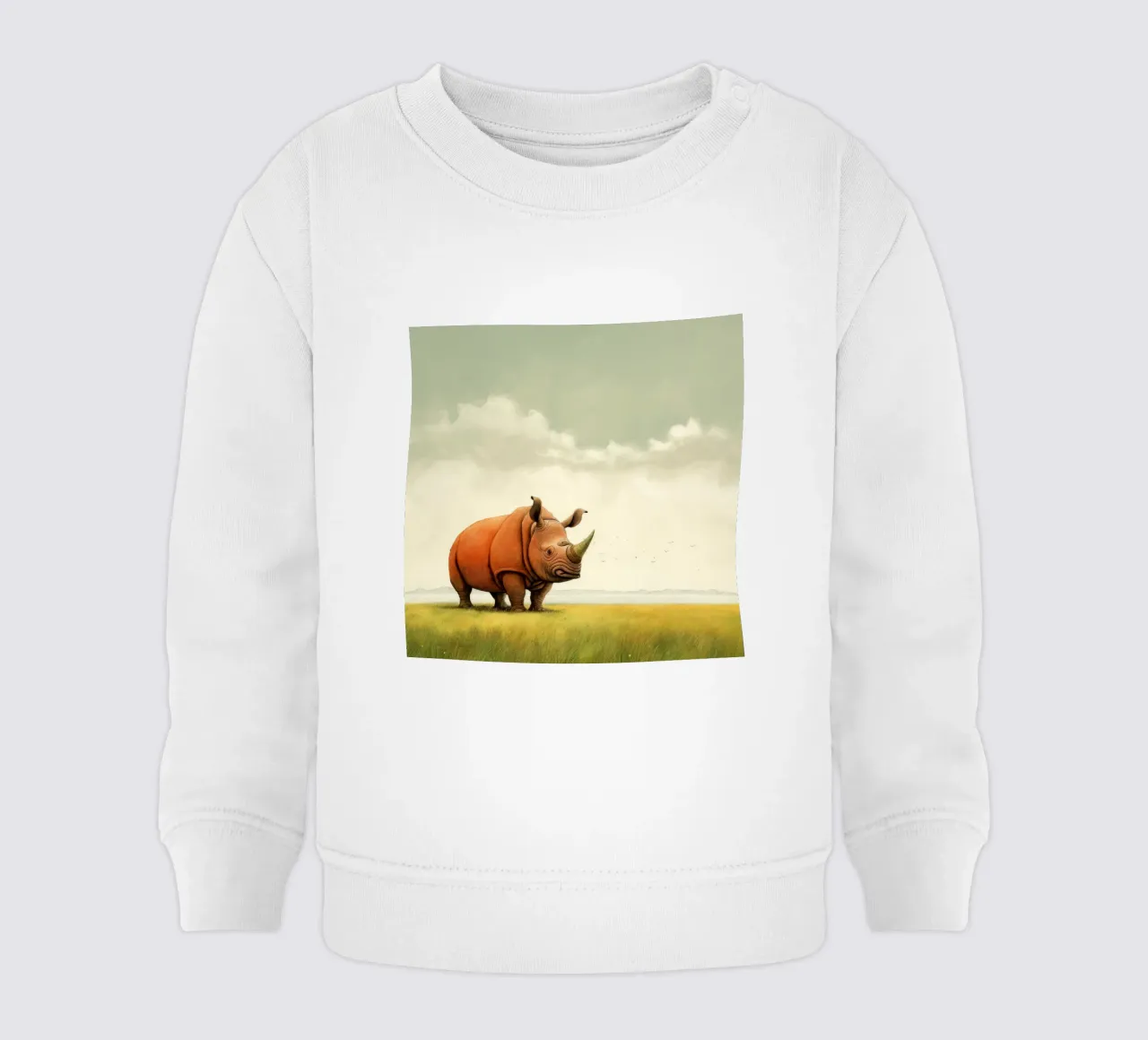 Minimal Rhino 2 felpa neonato da Minimal Animal Art