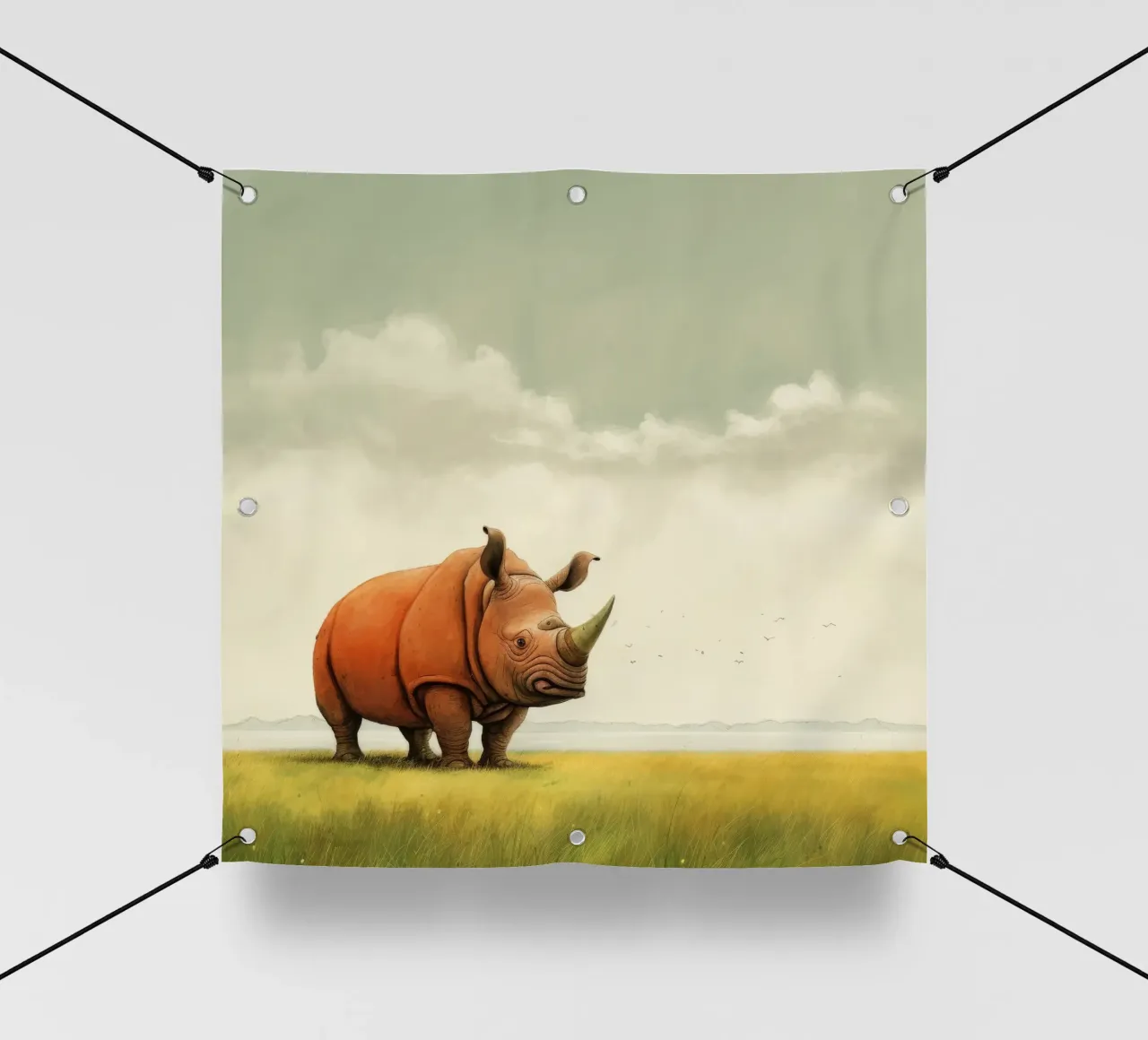 Minimal Rhino 2 telo in pvc da Minimal Animal Art