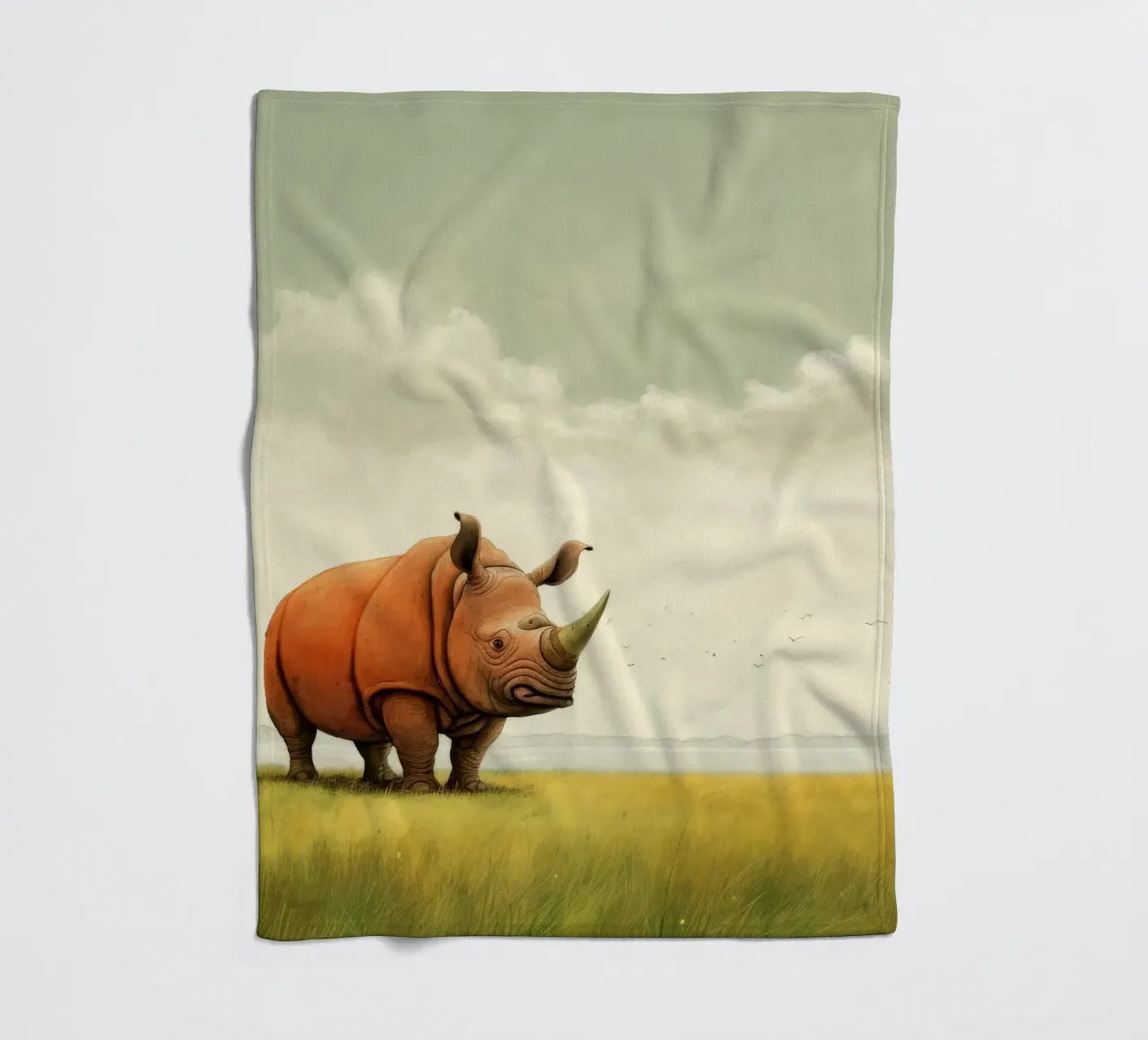 Minimal Rhino 2 coperta in pile da Minimal Animal Art
