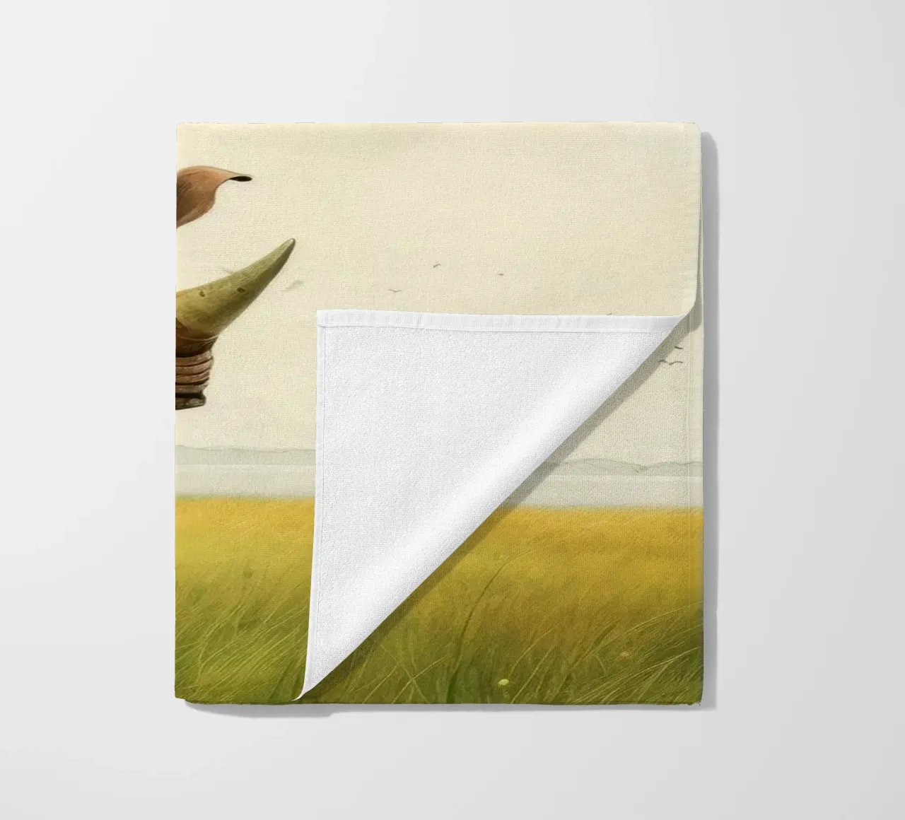 Minimal Rhino 2 telo mare da Minimal Animal Art