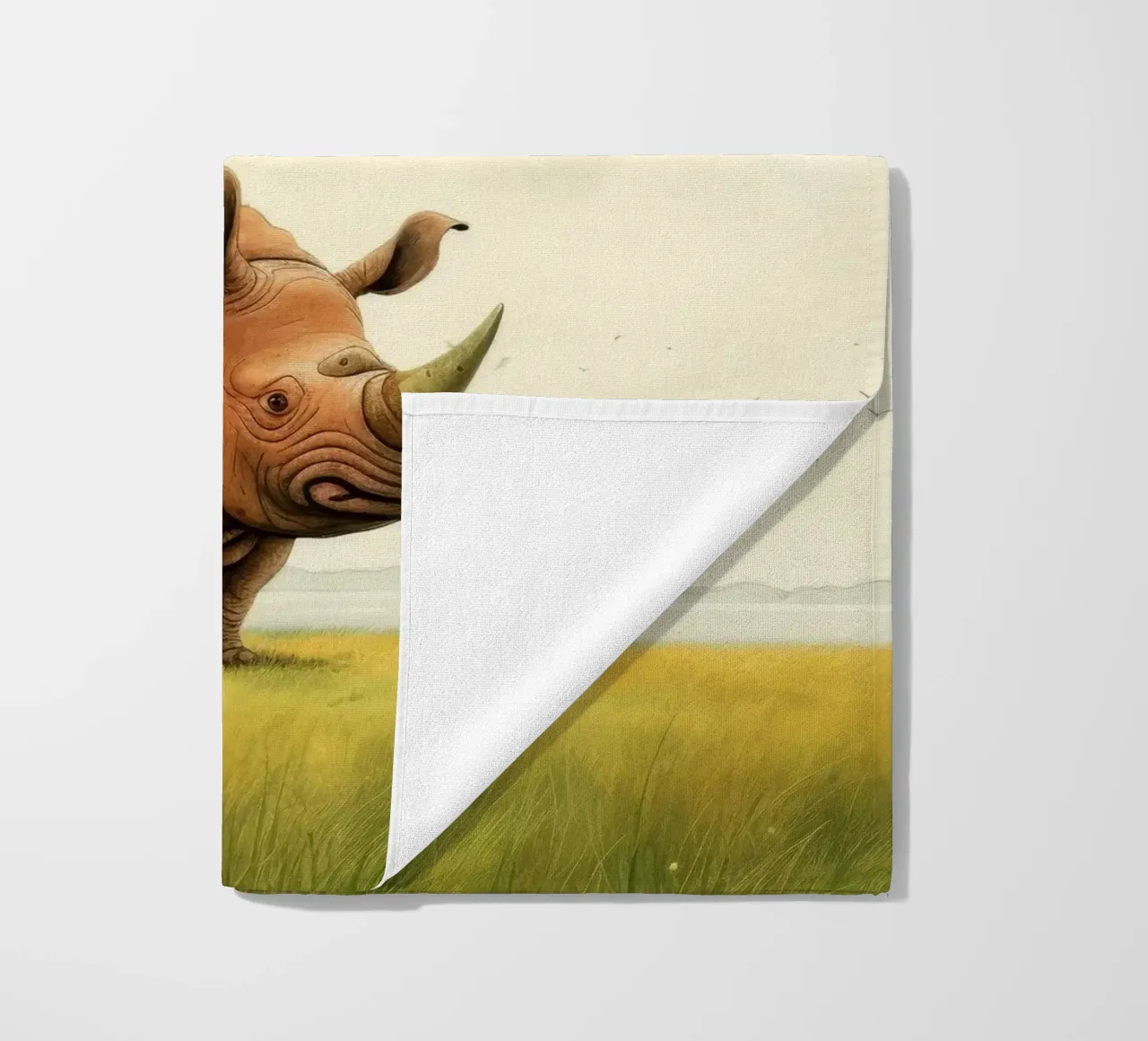 Rhino minimo telo mare da Minimal Animal Art