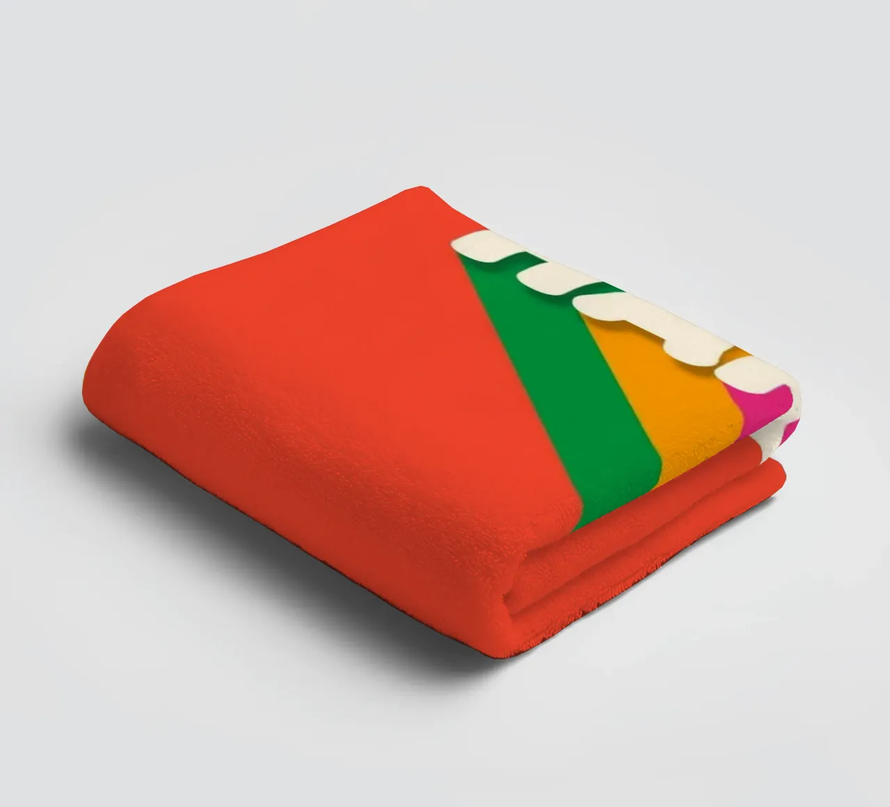 Be Happy Retro Rainbow Typography Art Print asciugamano da bagno da showmemars