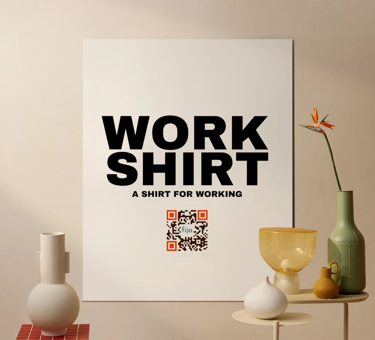 Work_Shirt_fija Version poster avec cadre en aluminium de Crypto_Jungle