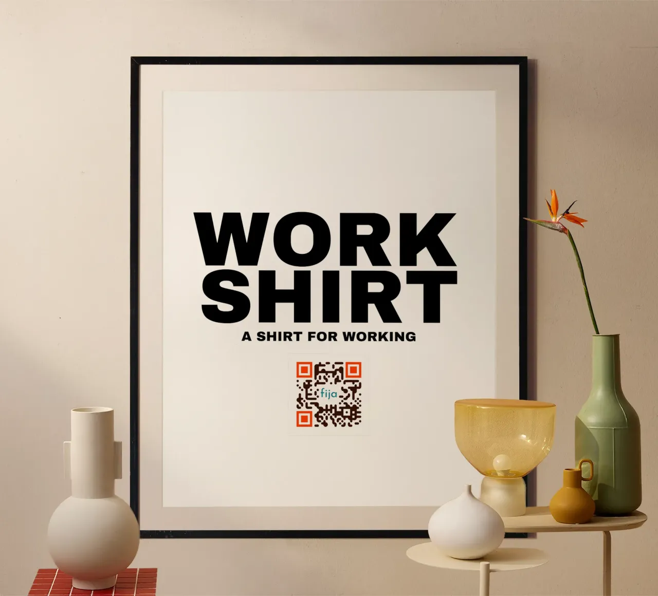 Work_Shirt_fija Version poster avec cadre en aluminium de Crypto_Jungle