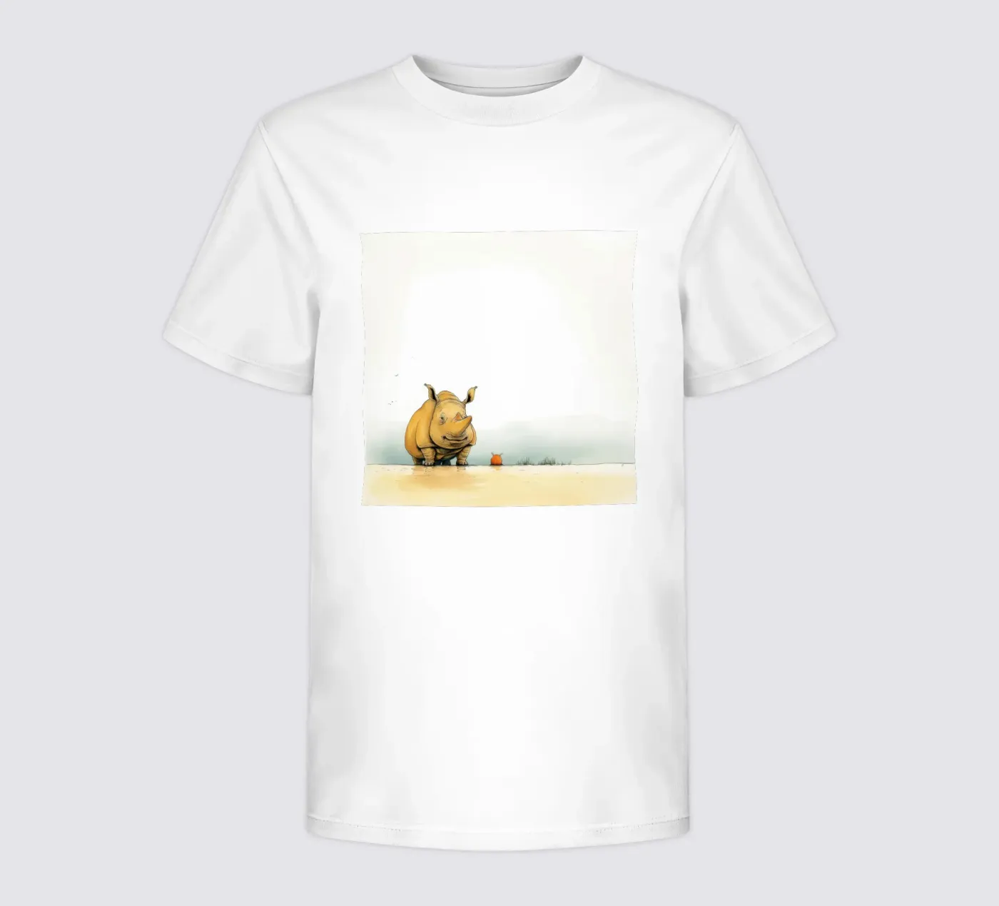Minimum Rhino t-shirt bambini da Minimal Animal Art