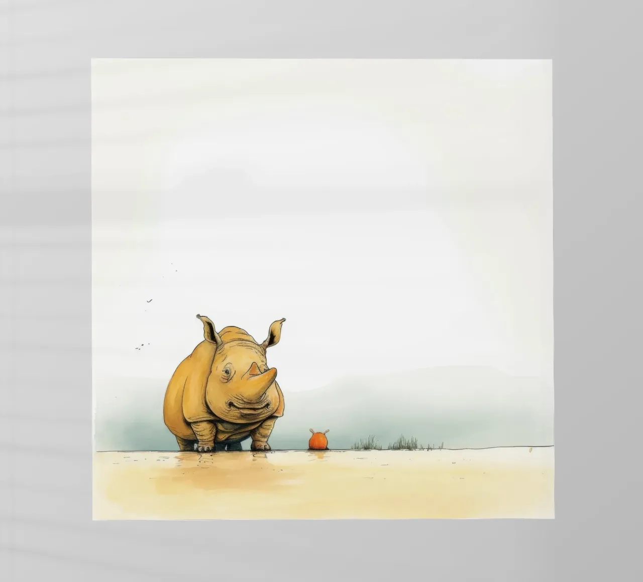 Minimal Rhino 3 pellicola backlit da Minimal Animal Art