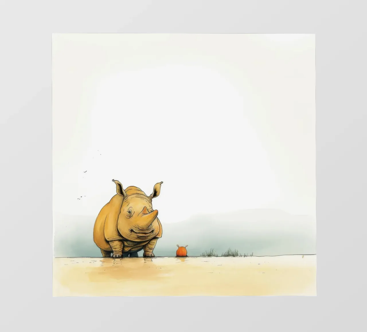 Minimal Rhino 3 pellicola backlit da Minimal Animal Art