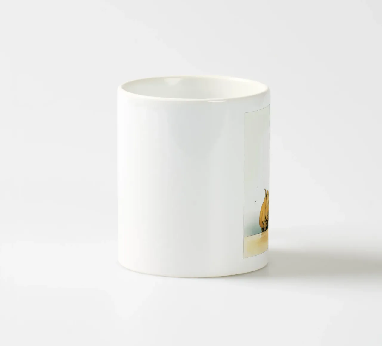 Minimal Rhino 3 tazza in ceramica da Minimal Animal Art