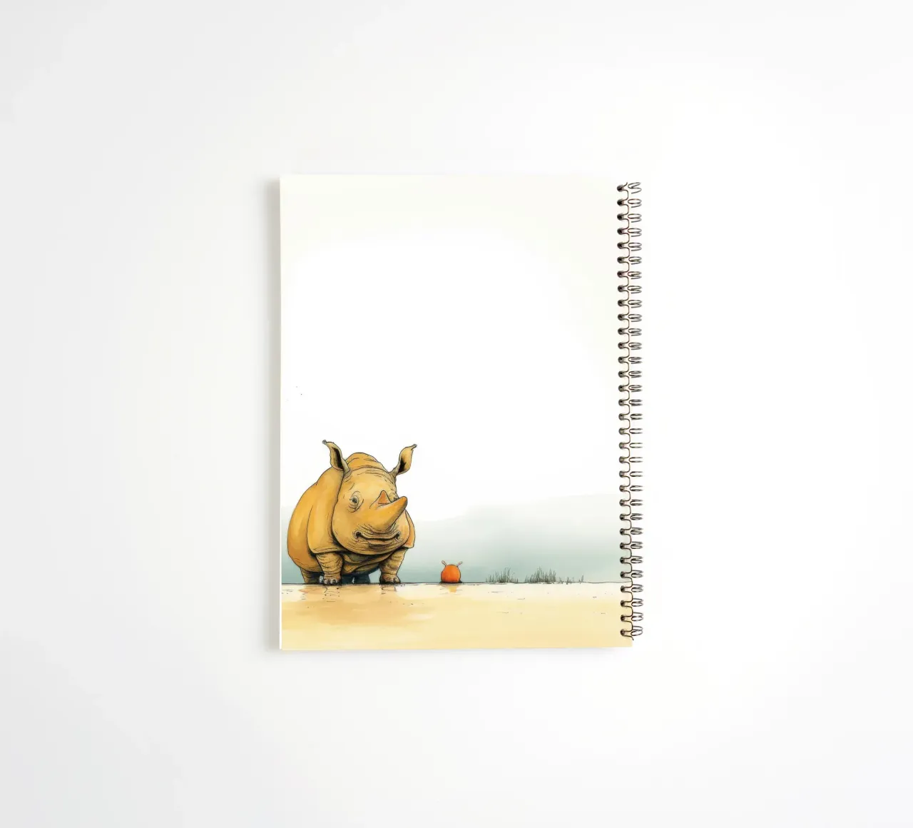 Minimal Rhino 3 spiral notebook by Minimal Animal Art