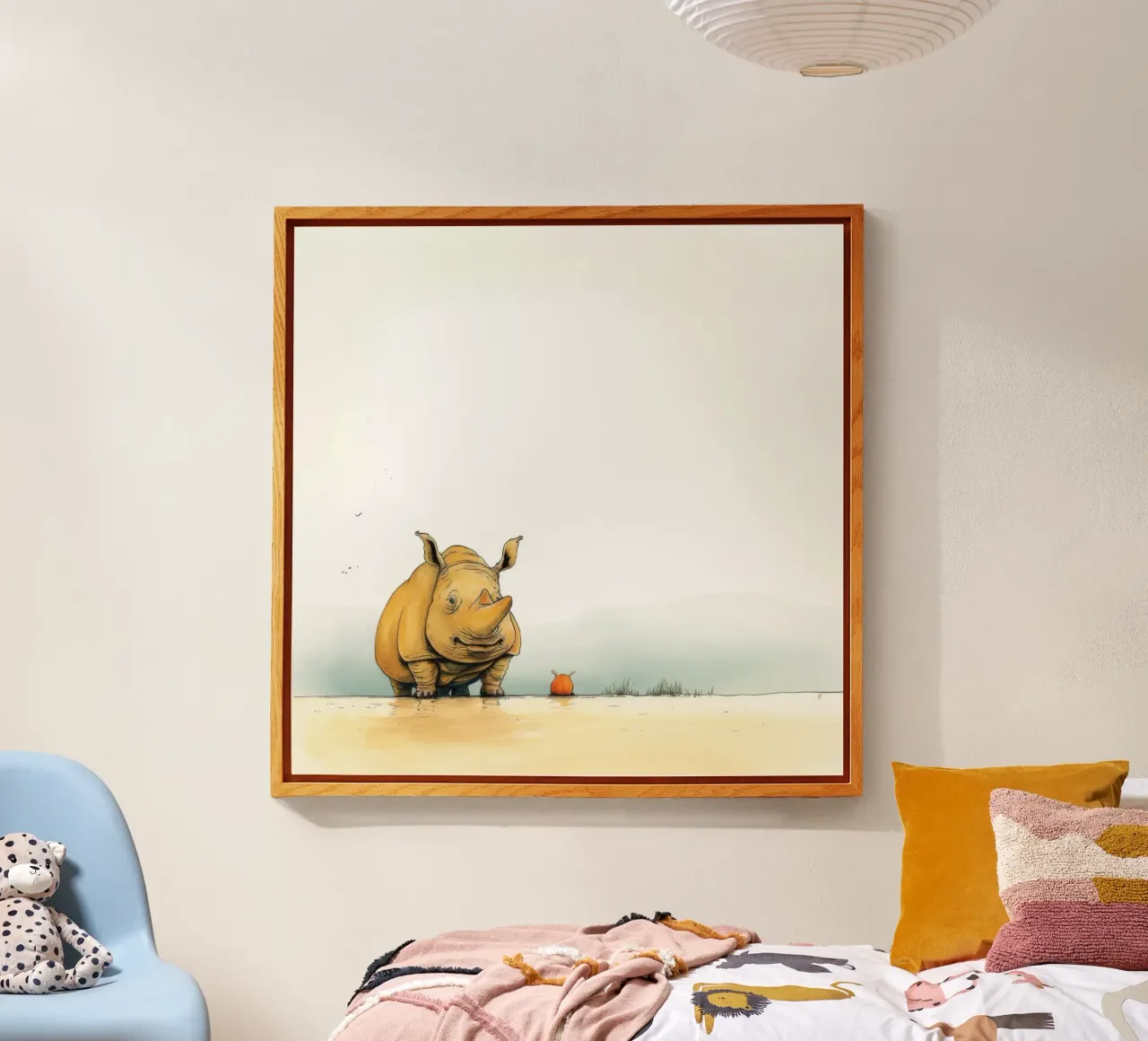 Rhino minimo plexiglass da Minimal Animal Art