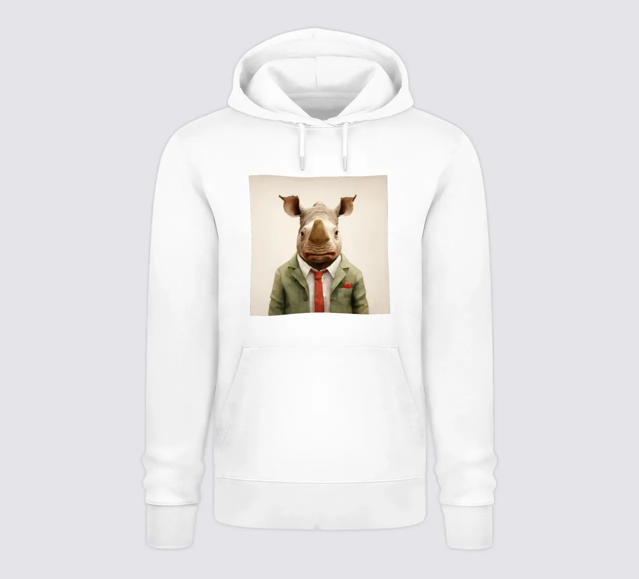 Minimal Rhino 1 hoodie by Minimal Animal Art