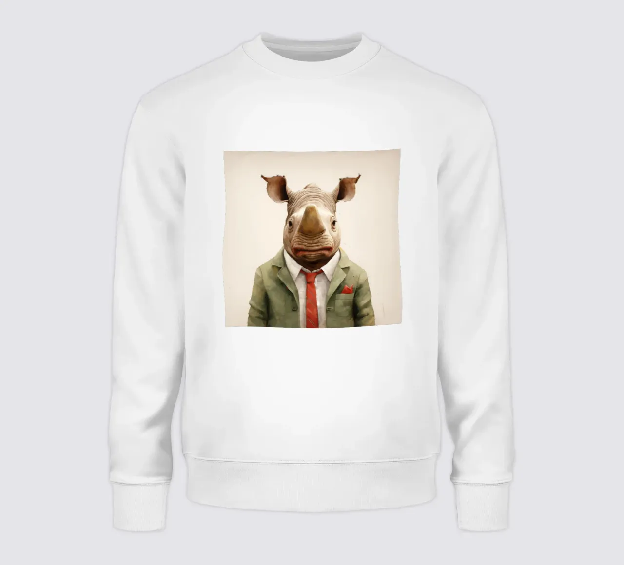 Minimal Rhino 1 felpa da Minimal Animal Art