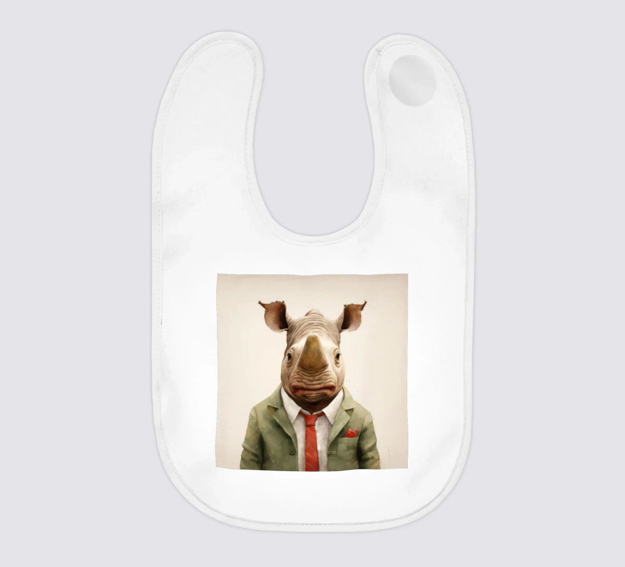 Minimal Rhino 1 bavaglino da Minimal Animal Art