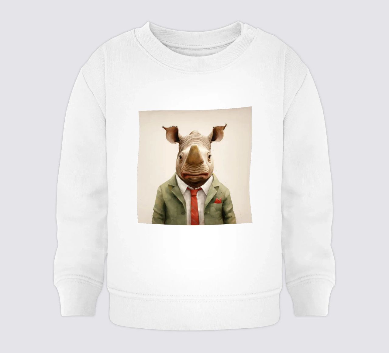 Minimal Rhino 1 felpa neonato da Minimal Animal Art