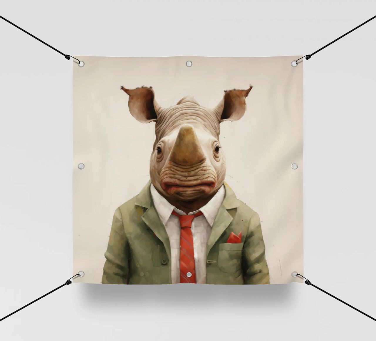 Minimal Rhino 1 telo in pvc da Minimal Animal Art
