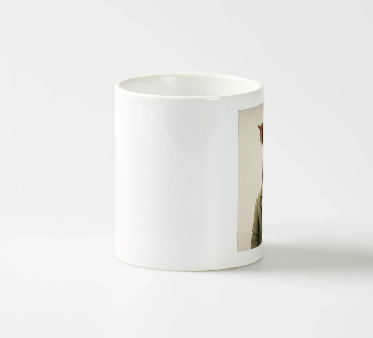 Minimal Nashorn 1 Keramik Tasse von Minimal Animal Art