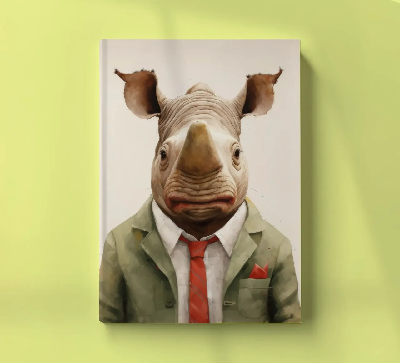Minimal Rhino 1 notebook by Minimal Animal Art