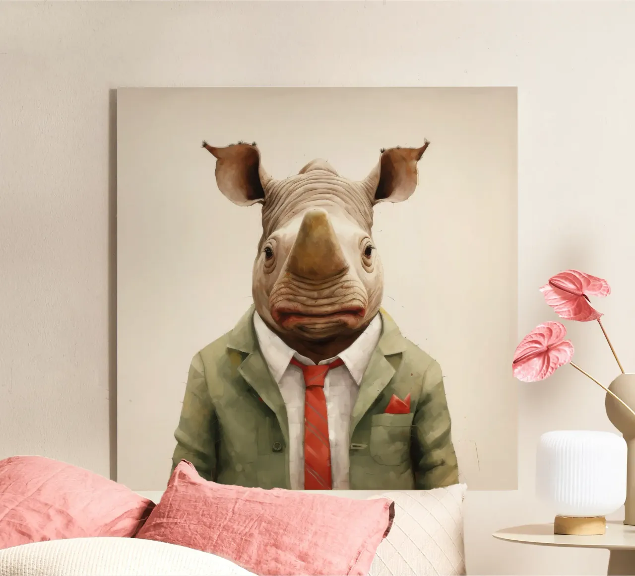 Rinoceronte mínimo 1 metacrilato de Minimal Animal Art