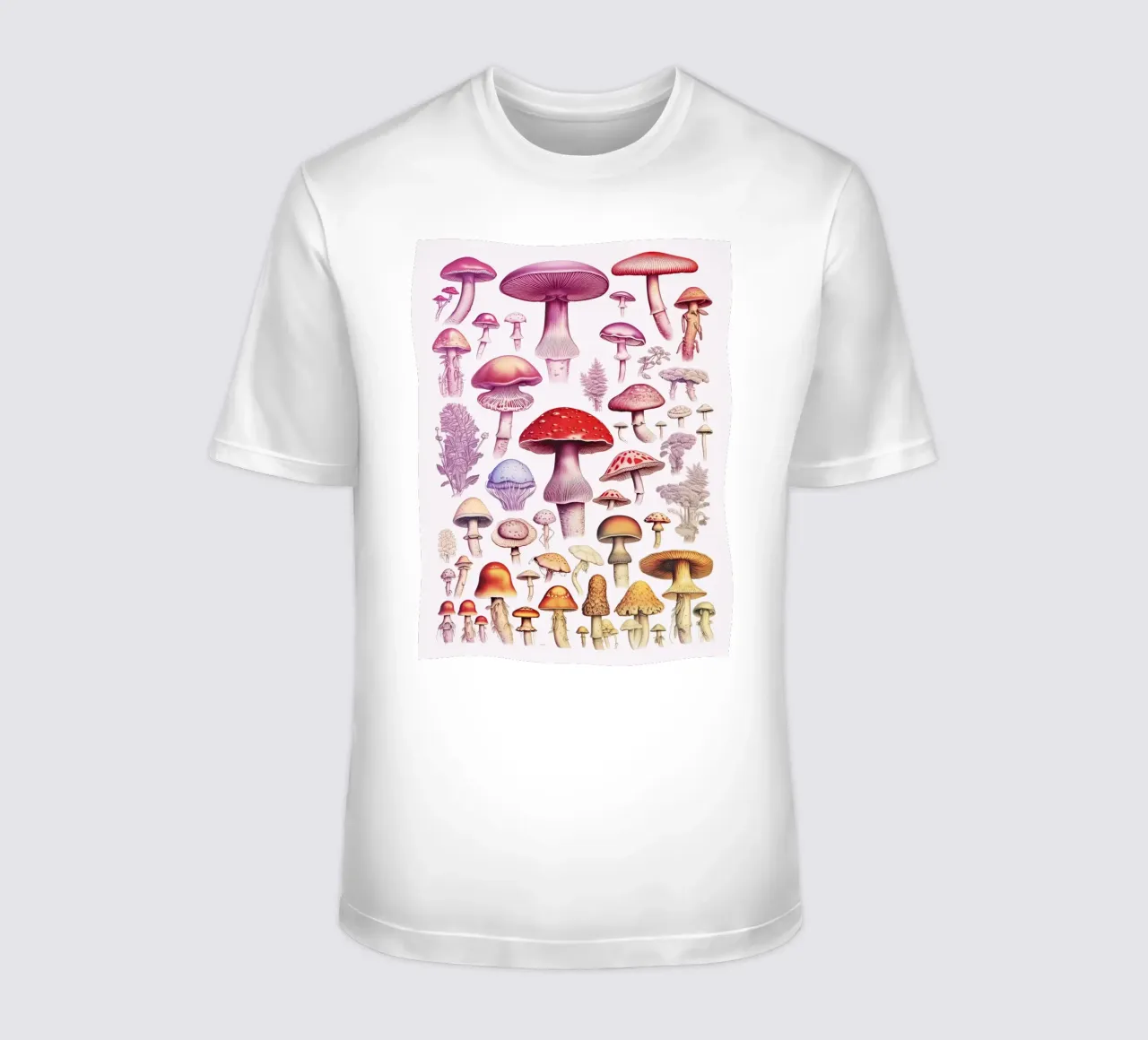 Funghi Collezione Arcobaleno t-shirt da Peaches Art Prints