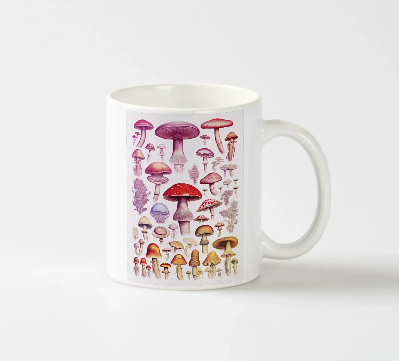 Funghi Collezione Arcobaleno tazza in ceramica da Peaches Art Prints