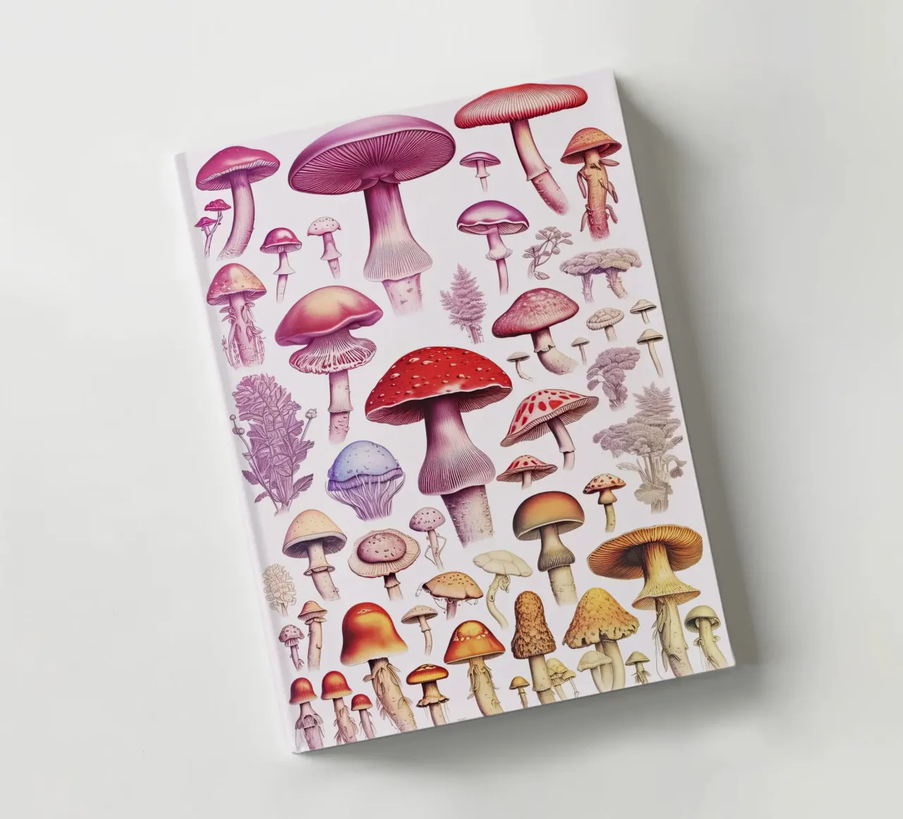 Champignons Collection arc-en-ciel carnet de notes de Peaches Art Prints