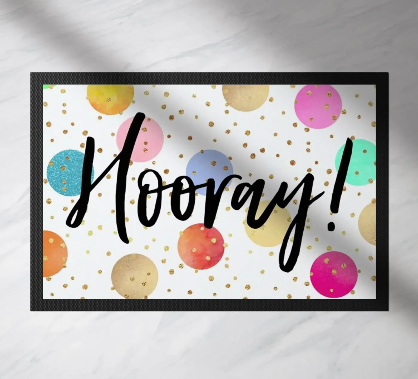 Hooray doormat by Elisabeth Fredriksson