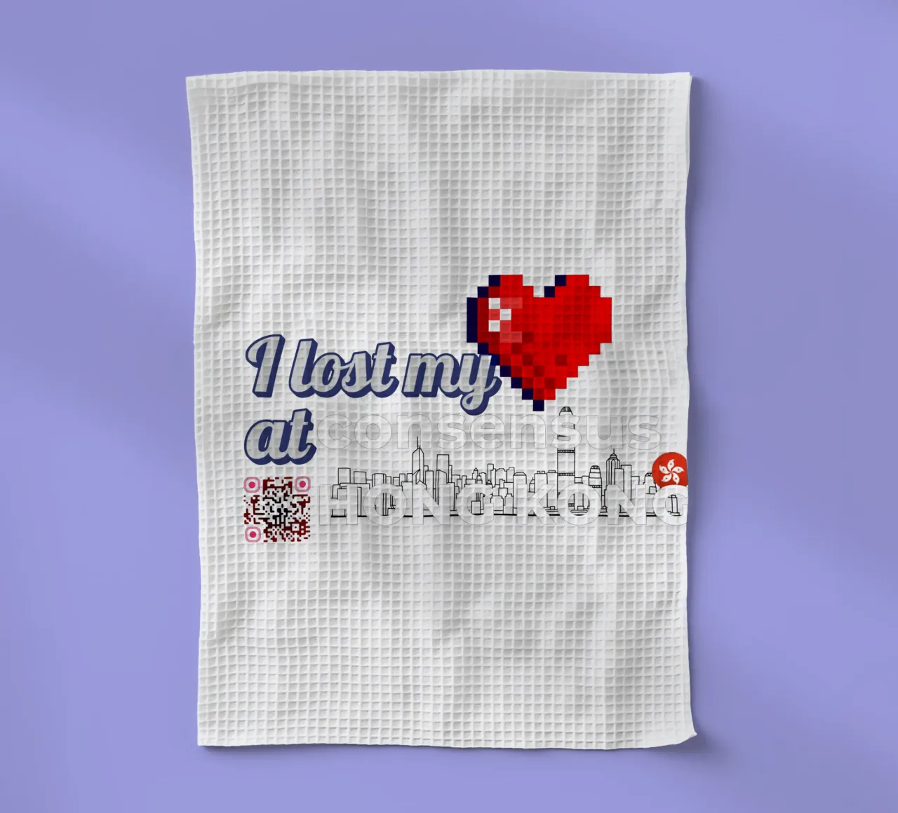 I lost my Heart at Consensus HK canovaccio da cucina da Crypto_Jungle