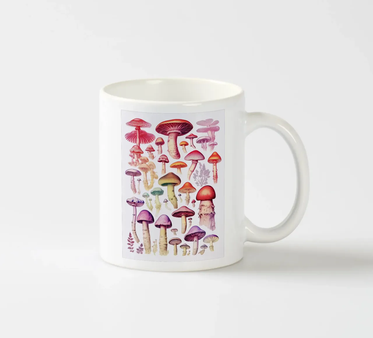 Rainbow Mushroom Collection - Vintage Kitchen ceramic mug by Peaches Art Prints
