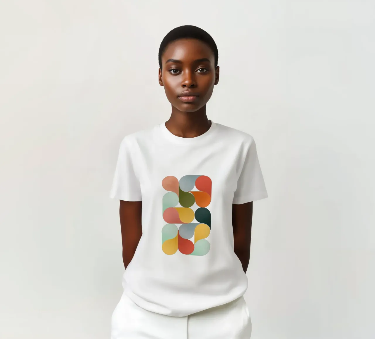 Retro Geometric Abstract Minimalist Art Print t-shirt da showmemars