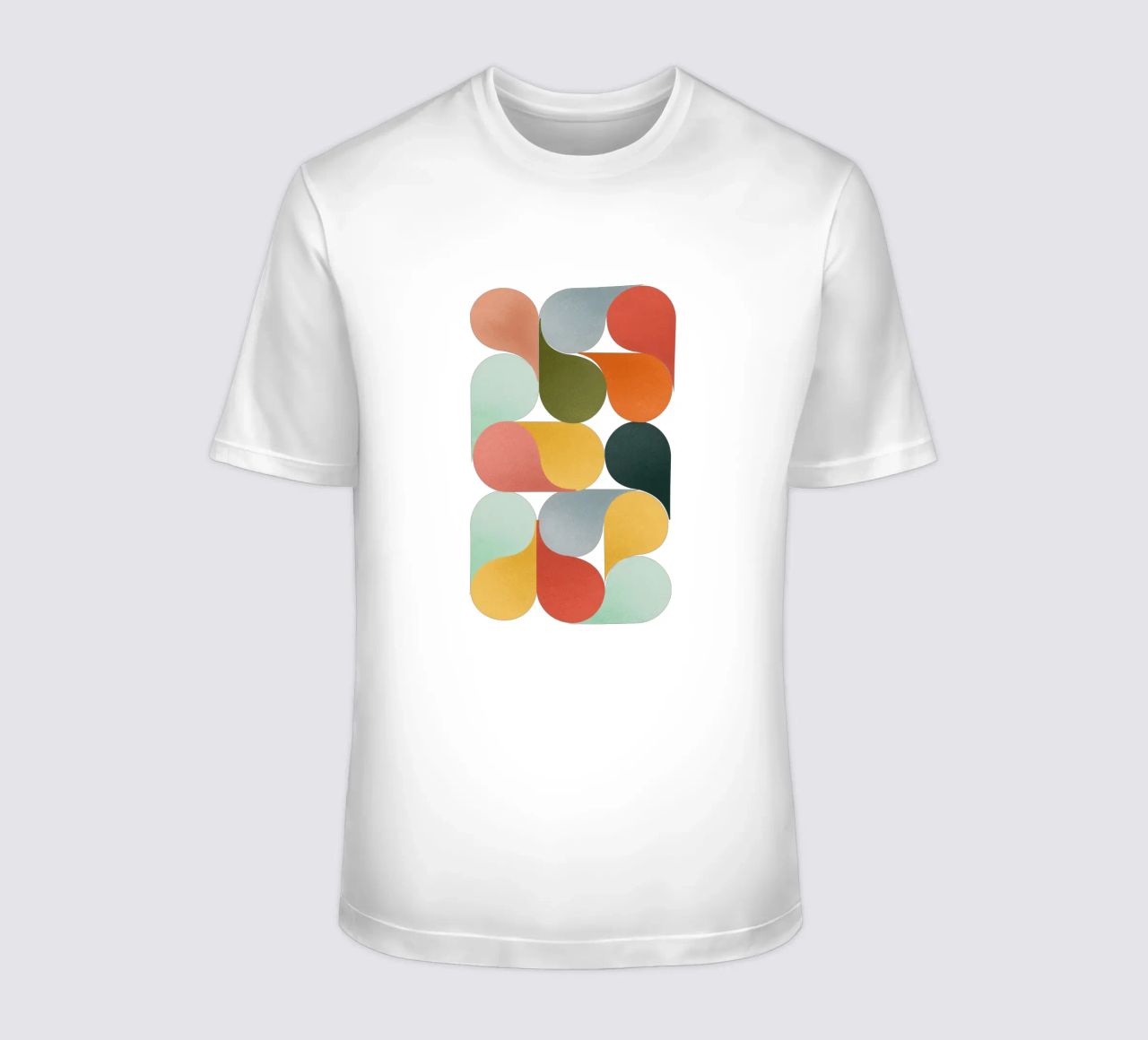 Retro Geometric Abstract Minimalist Art Print t-shirt by showmemars