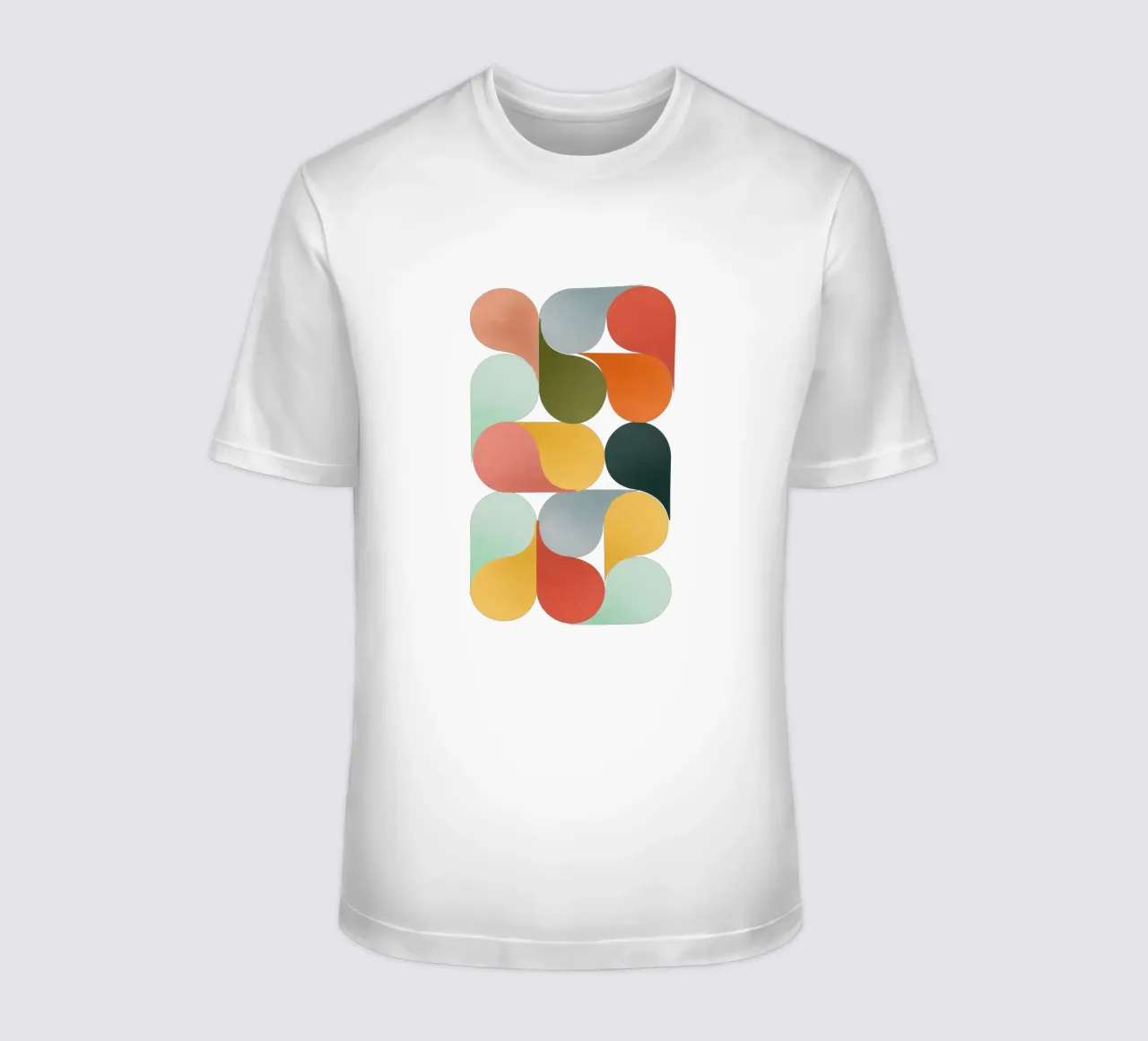 Retro Geometric Abstract Minimalist Art Print t-shirt da showmemars