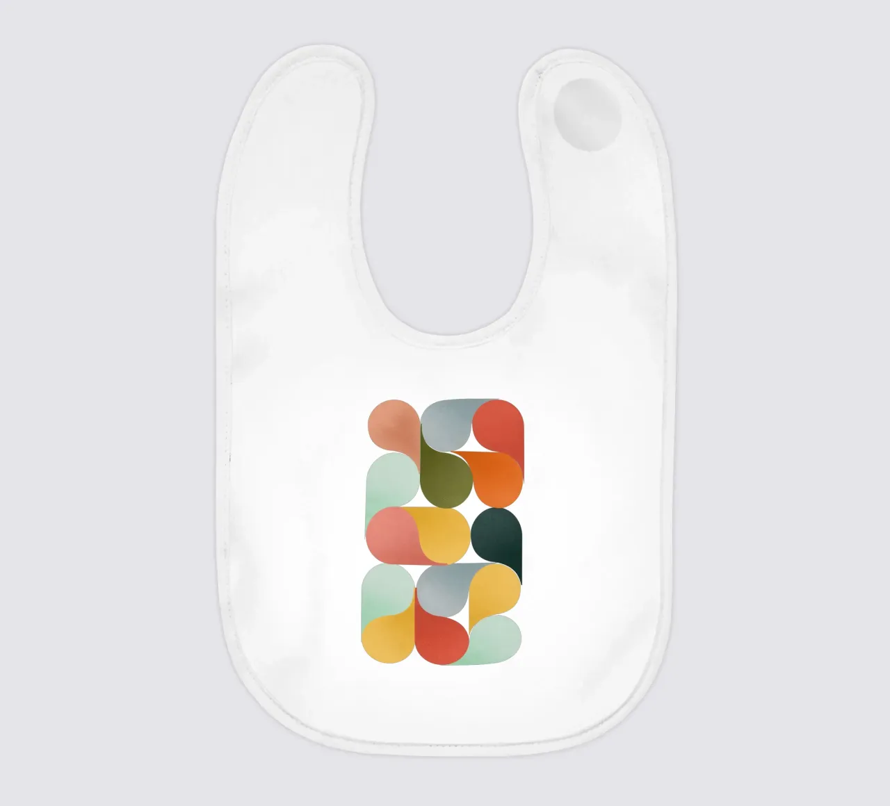 Retro Geometric Abstract Minimalist Art Print babero de showmemars