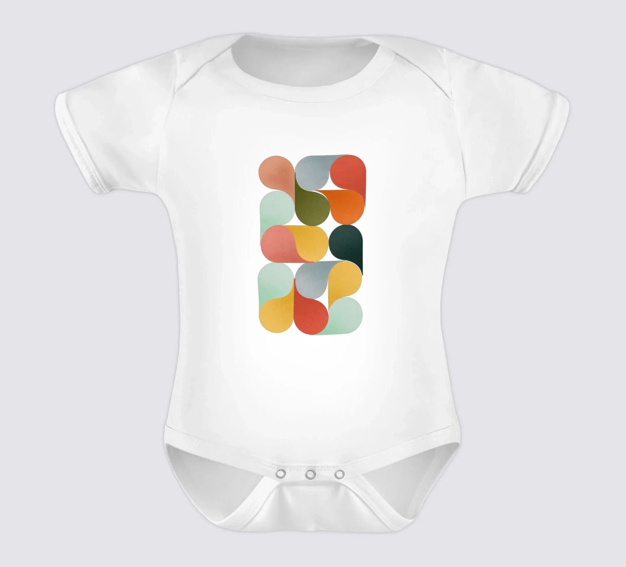 Retro Geometric Abstract Minimalist Art Print body bébé de showmemars