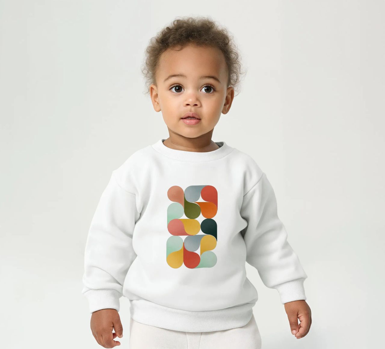 Retro Geometric Abstract Minimalist Art Print sweat pour bébé de showmemars