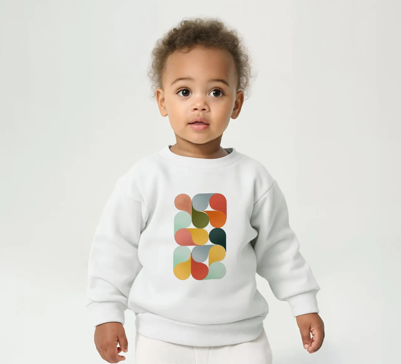 Retro Geometric Abstract Minimalist Art Print felpa neonato da showmemars