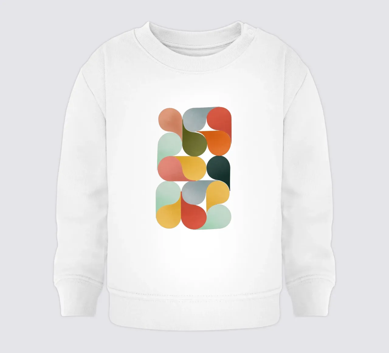 Retro Geometric Abstract Minimalist Art Print baby sweatshirt by showmemars
