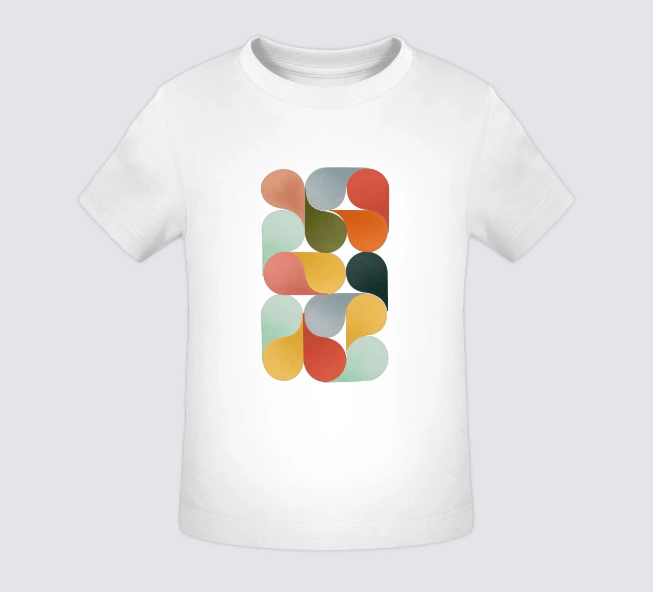 Retro Geometric Abstract Minimalist Art Print maglietta neonato da showmemars