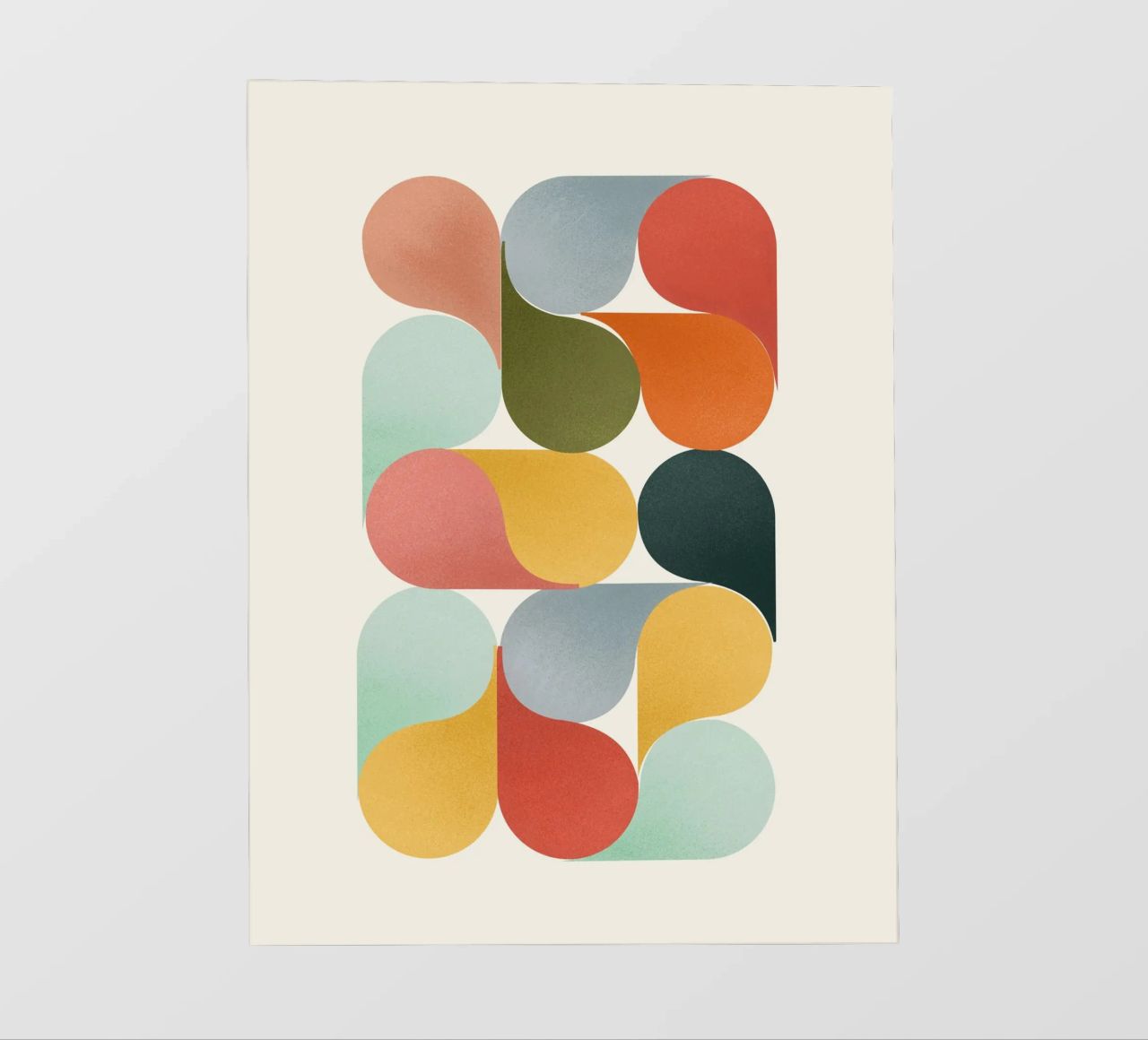 Retro Geometric Abstract Minimalist Art Print bâche pvc de showmemars
