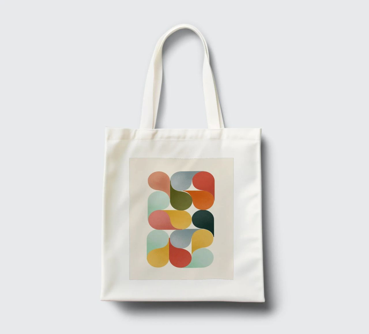 Retro Geometric Abstract Minimalist Art Print borsa in juta da showmemars