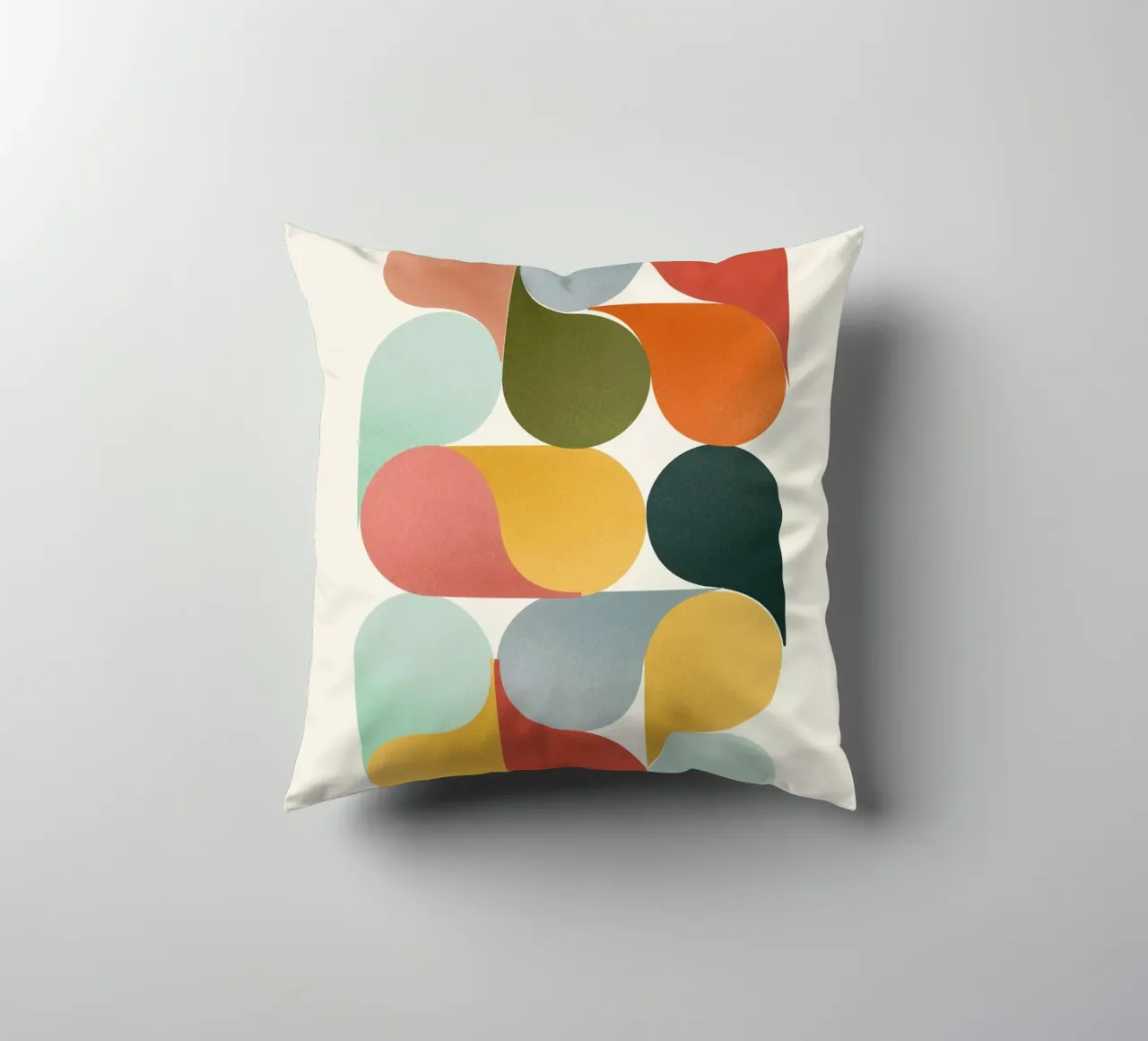 Retro Geometric Abstract Minimalist Art Print cojín de showmemars